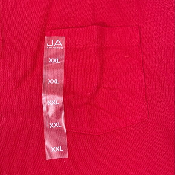 John Ashford Mens Red Polo Shirt Short Sleeve Casual  Sz XXL - Picture 4 of 9